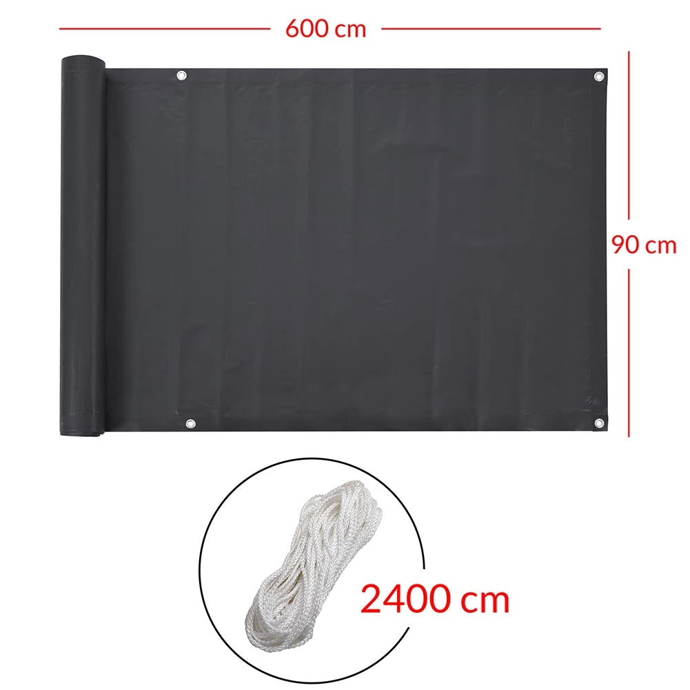 Telo Copertura Protezione 90x600cm Frangivista Frangivento per Balcone Ringhiera