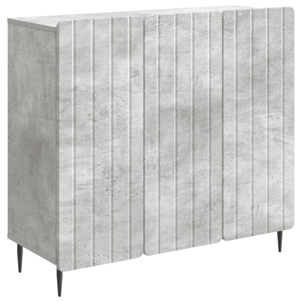Credenza | Madia | Buffet da pranzo | Armadio da pranzo Grigio Cemento 89 x 34,5 x 82 cm Legno ingegnerizzato