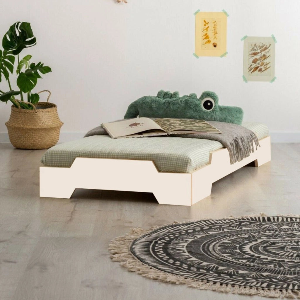Lettino Montessori BOB bianco 180 x 90 cm