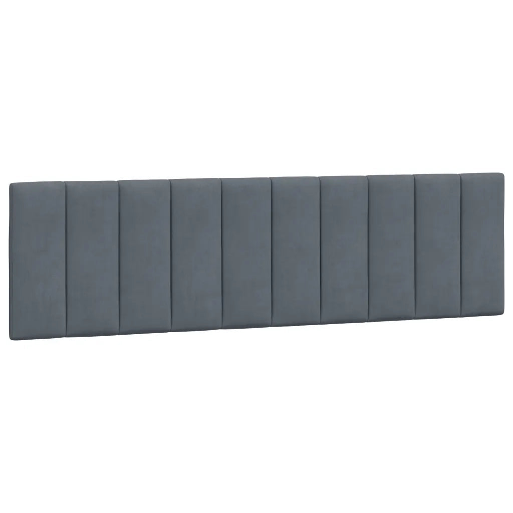 Cuscino Testiera Hanko Grigio Scuro 180 cm in Velluto CFW9651804