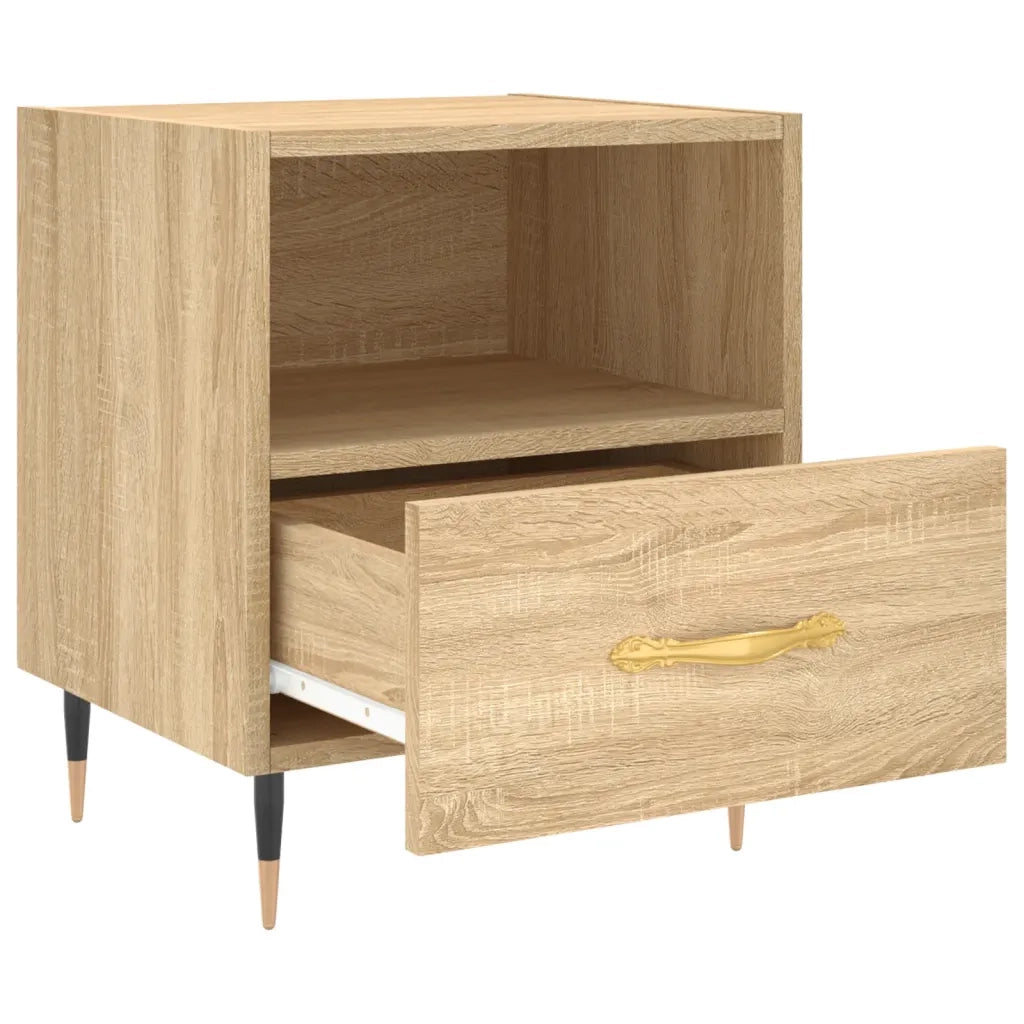 Comodini 2 pz-Set di 2 Tavolino da notte Rovere Sonoma 40x35x47,5 cm in Legno Multistrato 445298