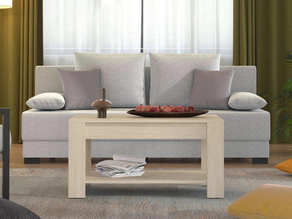 Signa, Tavolino da Salotto un Vano, 90x49.5x45.5h cm Marrone Rovere