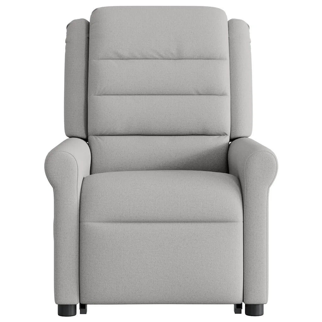 Divano Sedia-Poltrona Alzapersona Reclinabile Grigio Nuvola in Tessuto 974572