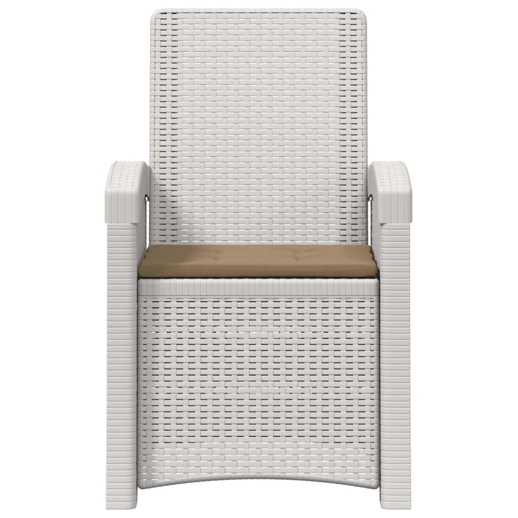 Sedia da giardino reclinabile effetto rattan 2 pz PP 8012026