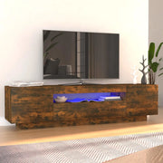 Mobile Porta TV con Luci LED-Mobile per TV-Credenza TV Rovere Fumo 160x35x40 cm