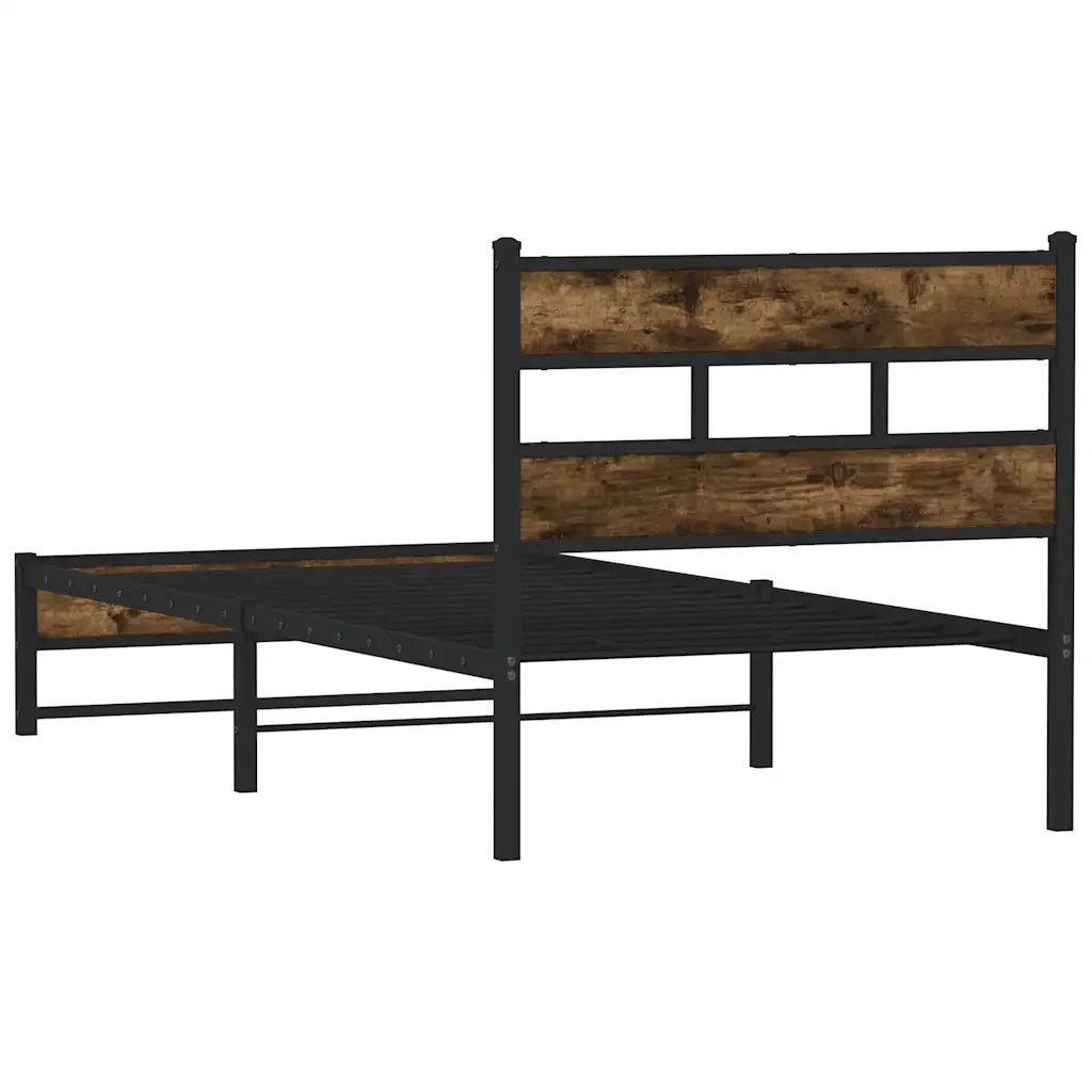 Giroletto senza Materaso in Metallo Rovere Fumo 90x190 cm 4017210