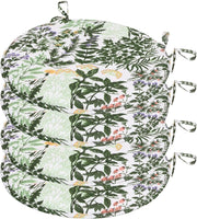 Set 4 Cuscini Sedia Rotondi Cotone Lavabili Morbidi Coprisedie Design Rustico Fiori Montagna
