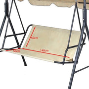 Hoes di ricambio per schiocco, materiale impermeabile 600D Oxford, hoes per schiocco da giardino per esterno 2- e 3-posti, dimensioni 148 x 50 x 50 cm, colore beige
