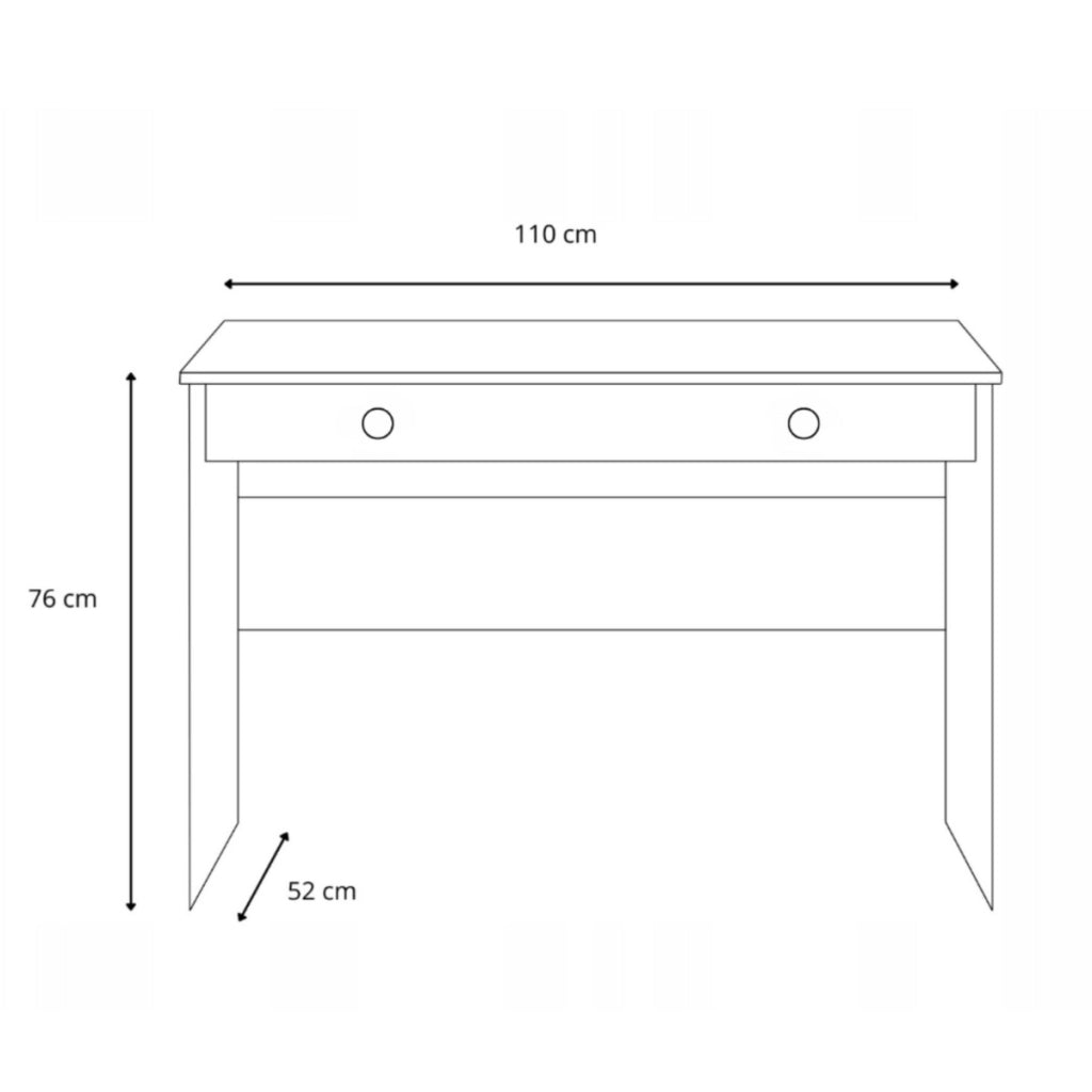 Scrivania BASIC bianca 110 cm con cassetto