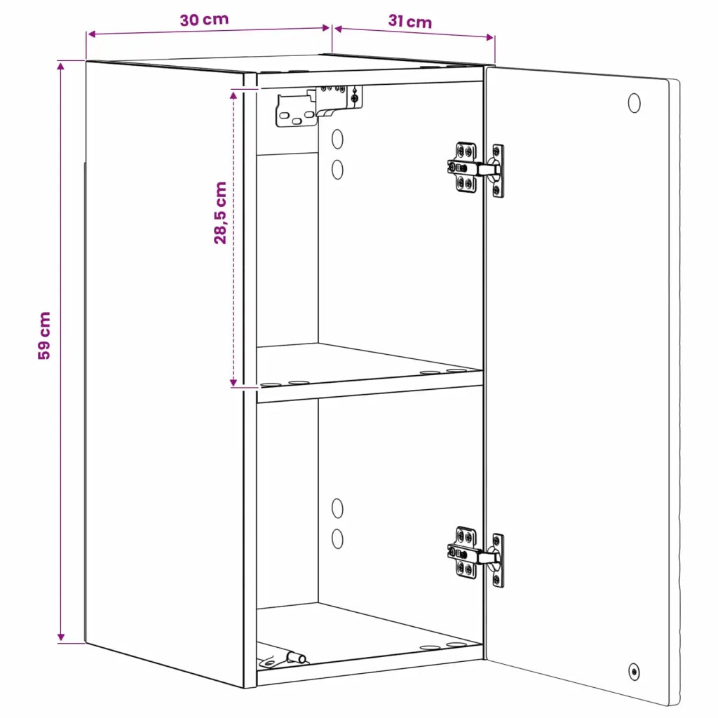 Armadio da bagno a muro DELFT Legno antico 30 x 31 x 59 cm 897033