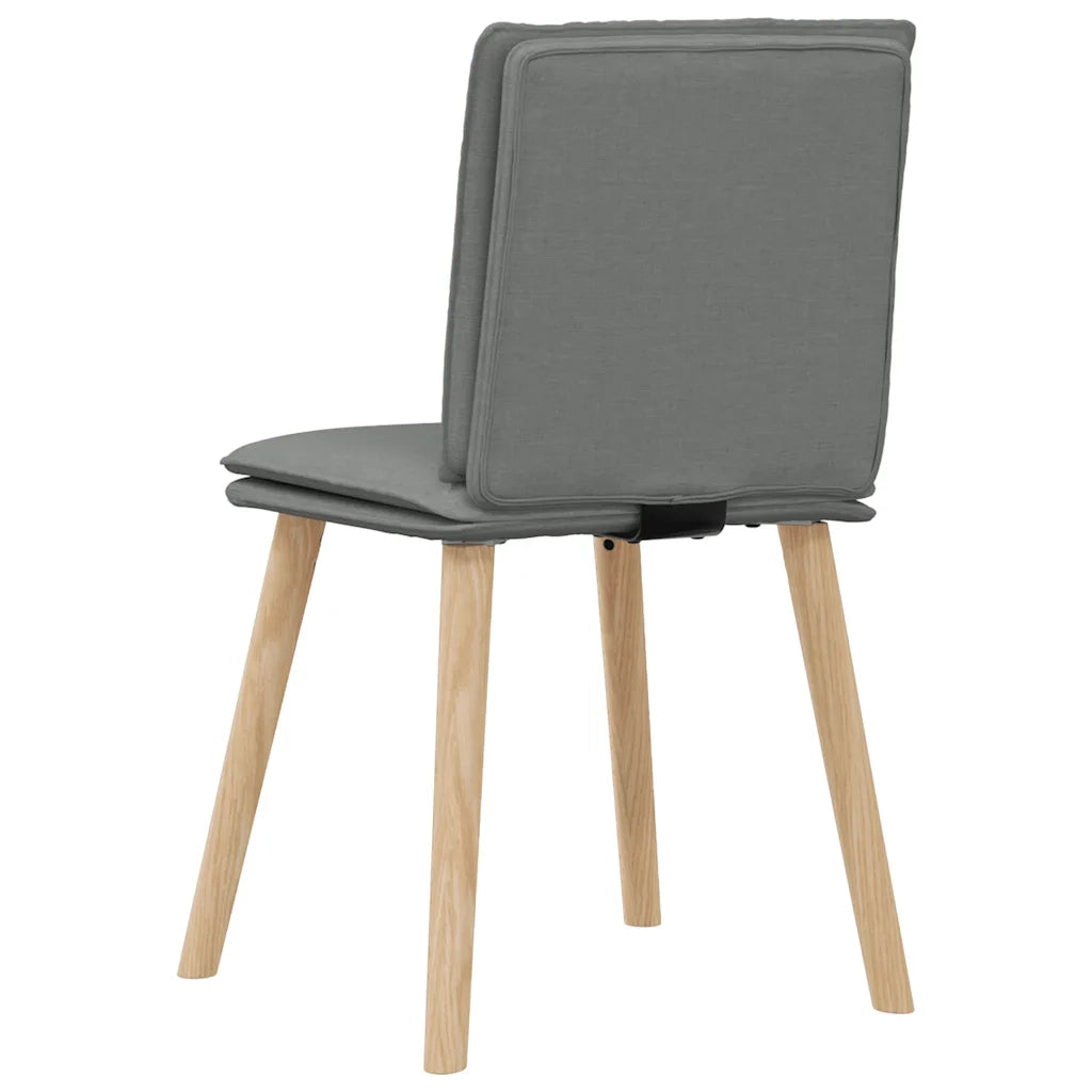 vidaXL Sedie da Pranzo 4 pz Grigio Scuro in Tessuto