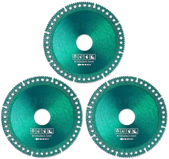 Sfoglia per Diamanti Ultradun - 100 mm Sfoglia a Croce - Per Ceramica/PVC - Per Taglio/Marmo - Resistente al Calore - Acciaio con Alto Tenore di Manganeso - Lame di Taglio