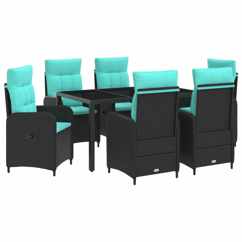 Set da pranzo per esterni 7 pz polyrattan 3422303