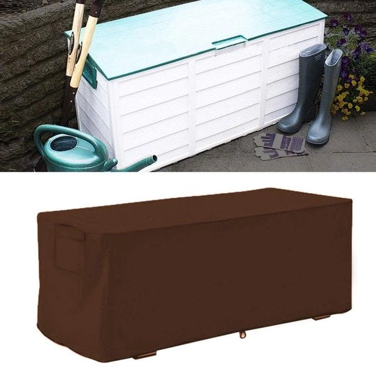 Copertura di cassa esterna - Protezione idrorepellente - 123 x 62 x 55 cm - Marrone - Copertura di cassa per esterni - Color caffè
