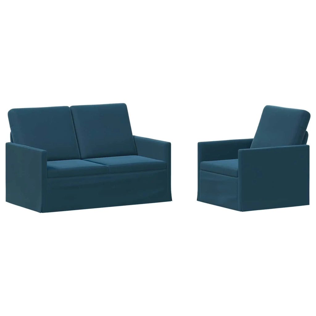 Set di divani 2 pcs Blu Velluto (V) 3433199