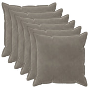 Federa 6 pcs HOUTEN Grigio Chiaro 55 x 55 cm Velluto 920358