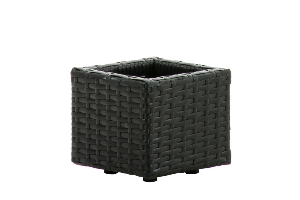 Portavaso Da Esterno Laura In Polyrattan nero