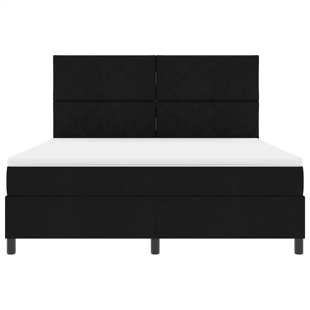 Letto a molle con testiera Nero 180 x 200 cm Tessuto 3339485