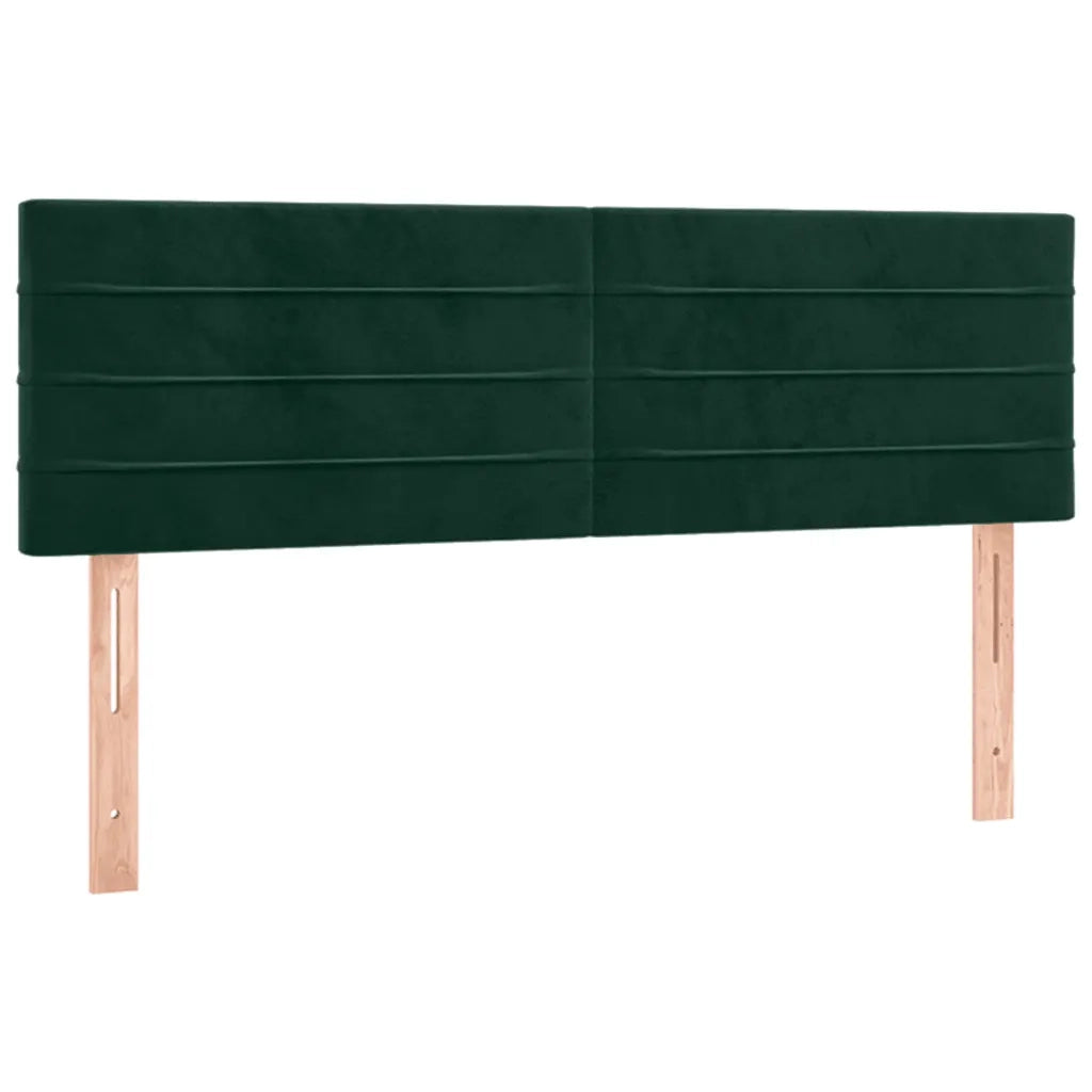 Testiere 2 pz Verde Scuro 72x5x78/88 cm in Velluto