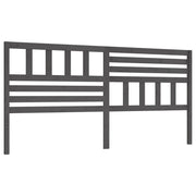 Testiera | Testata per Letto Grigia 206x4x100cm in Legno Massello di Pino