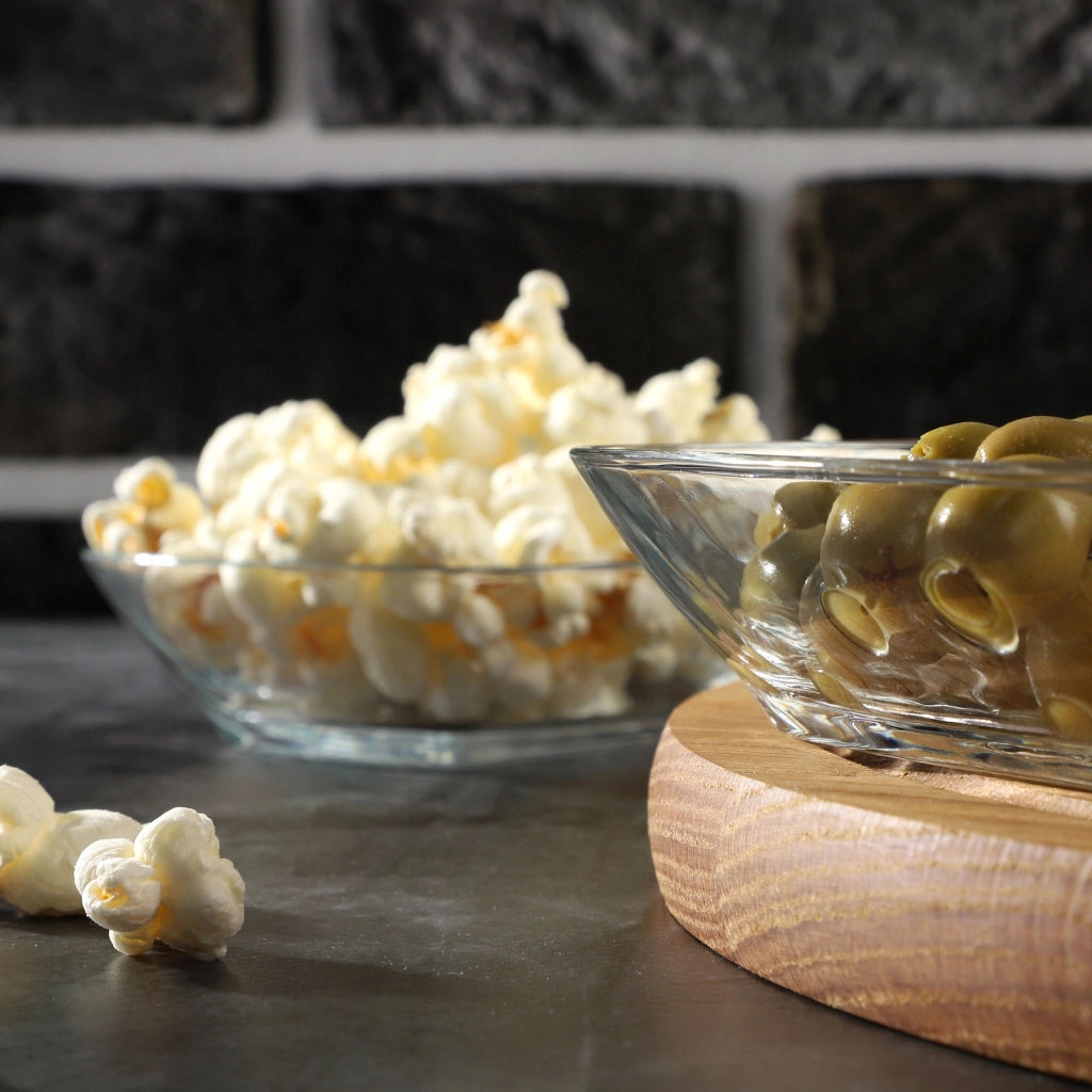 Ciotola da insalata in vetro KADAX, ciotola per snack da 230 ml, set di 4 ciotole semplici