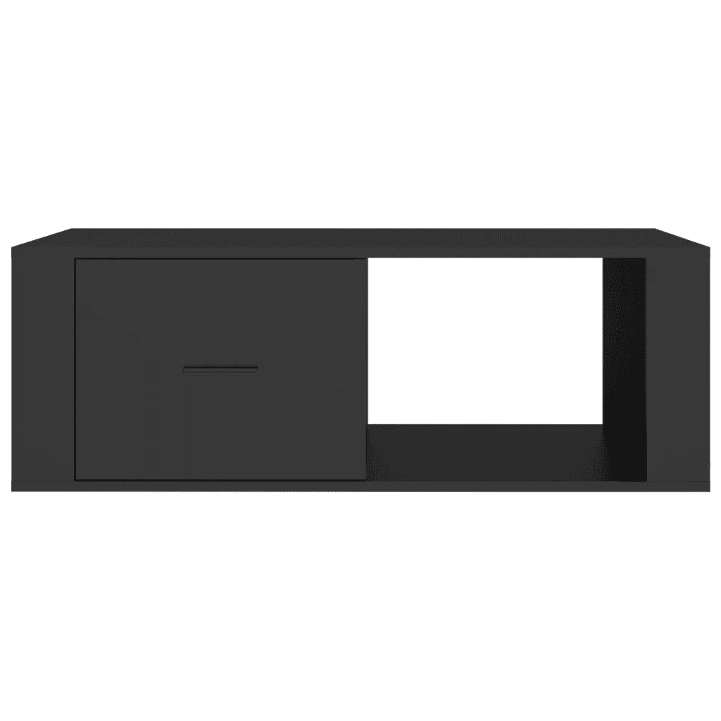 Tavolino da Salotto Nero 100x50,5x35 cm in Legno Multistrato