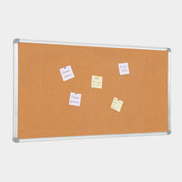 Lavagna con Fondo in Sughero 150x100 cm in Alluminio Silver