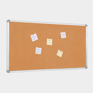 Lavagna con Fondo in Sughero 150x100 cm in Alluminio Silver