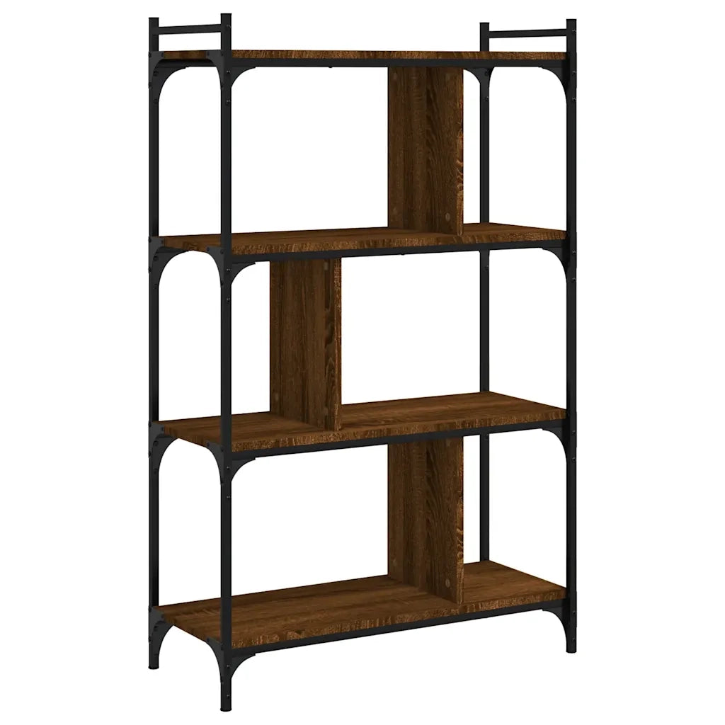 Libreria Rovere Marrone 4 Ripiani 76x32x123cm Legno Multistrato 833939
