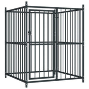 Recinto per animali da esterno per cani 120 x 120 x 150 cm nero 02_0000461