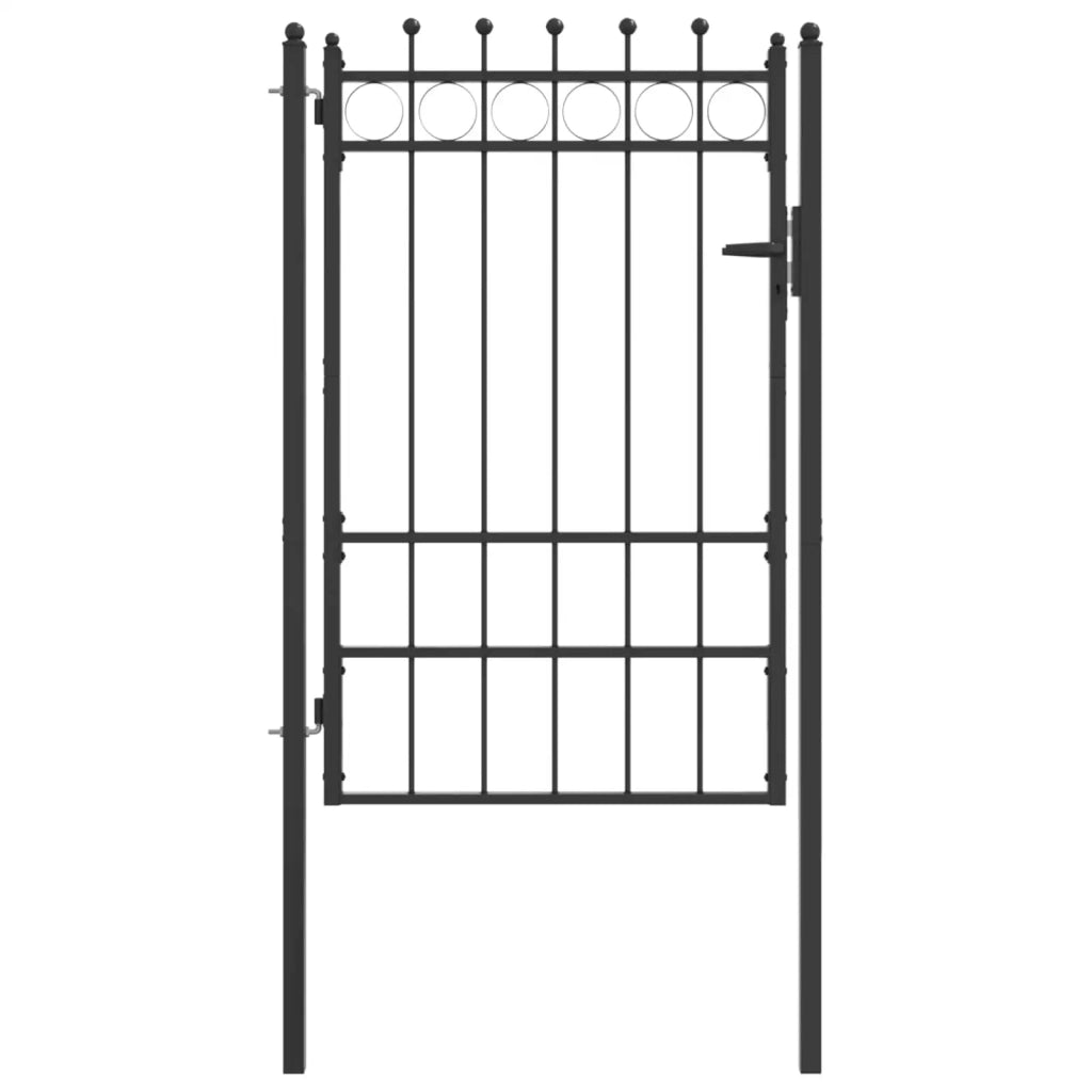 Cancello per recinzione HORST 100 x 150 cm Metallo Nero 42034061