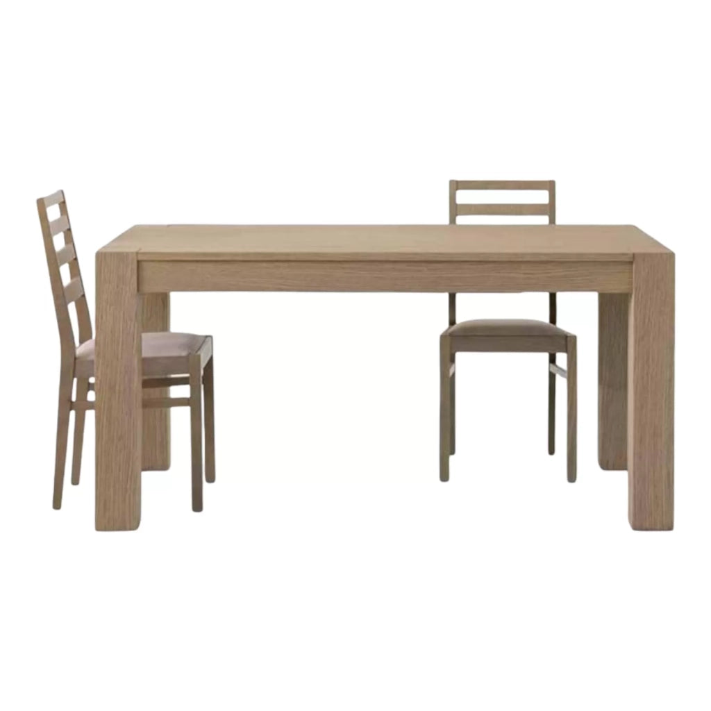 Tavolo allungabile legno di rovere tinta seppia 140-220x90 (638) - Mobili 2G