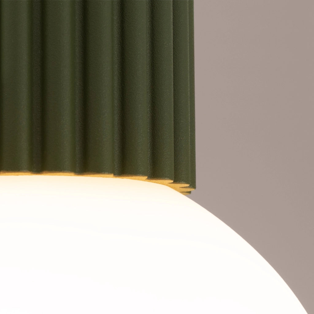 Spot soffitto SFERA Pure Lume olive vetro bianco G9 IP44
