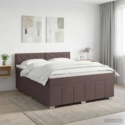 Letto box spring con materasso Marrone Scuro 180 x 200 cm 3451279