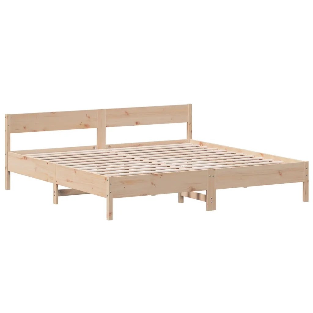 Giroletto senza Materasso 200x200 cm in Legno Massello di Pino 3216209