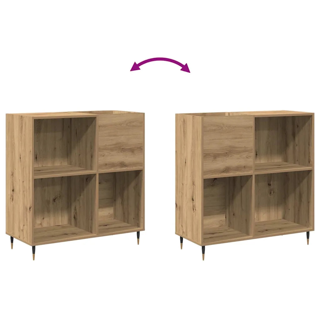 Mobile porta vinili rovere artigianale 85 x 38 x 89 cm 862909