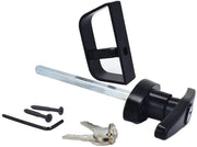 Set di serrature per porte - Maniglia a T con chiusura esterna - Nero