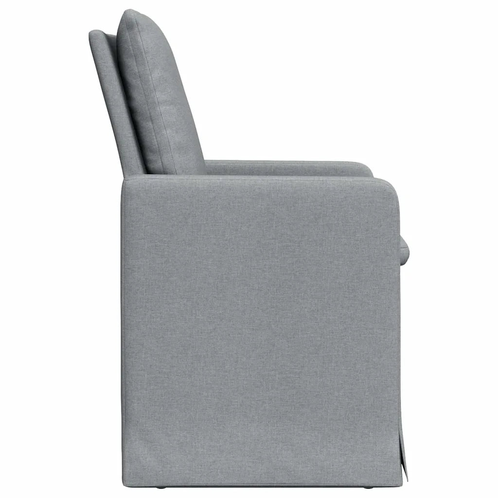 Sedie da pranzo 2 pcs Grigio chiaro 57 x 67 x 98 cm Tessuto