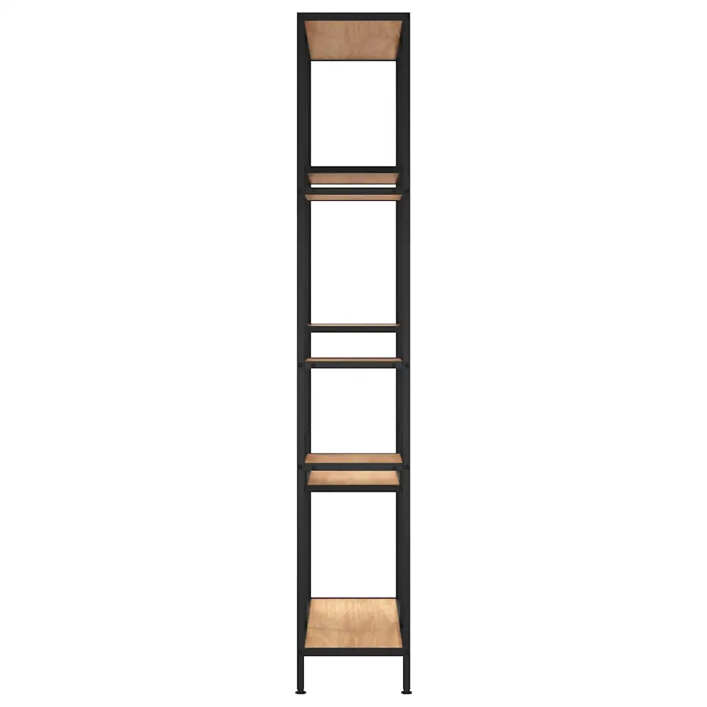 Scaffale per Libri 80x30x180 cm Acciaio e Legno Multistrato cod mxl 8895