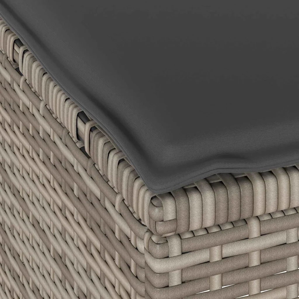Set da Pranzo per Giardino Grigio polyrattan 42007920