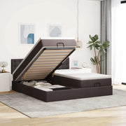 vidaXL Struttura Letto Pouf con Materassi 160x200 cm in Tessuto