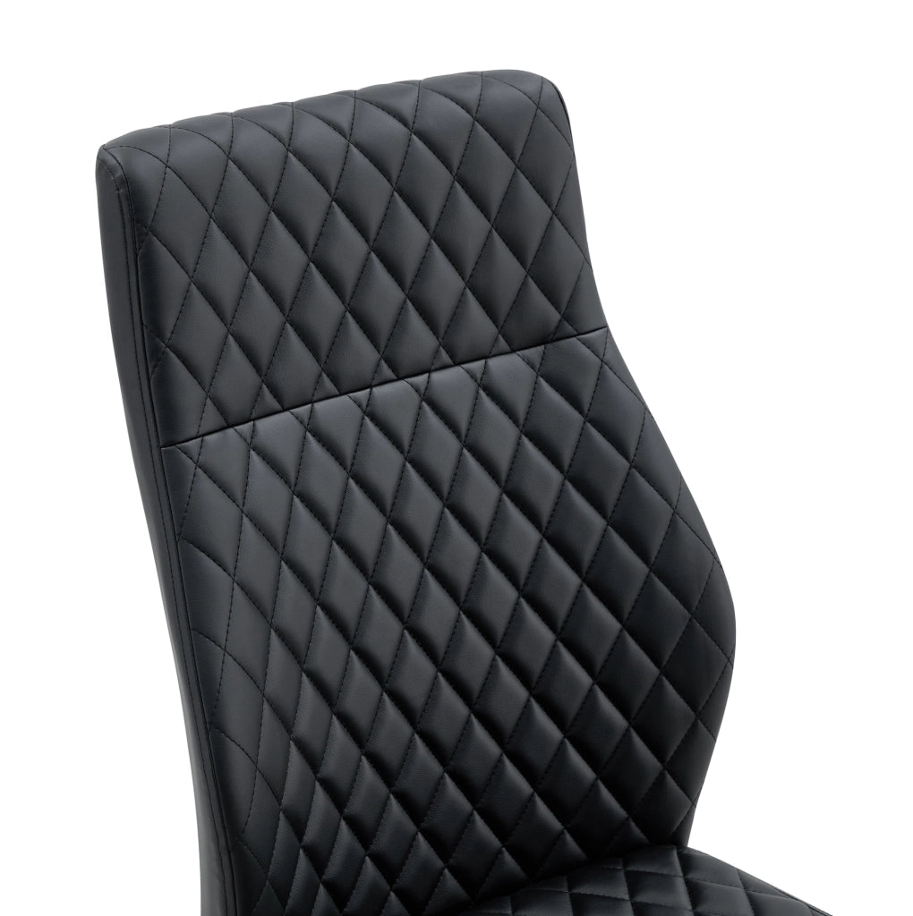 Set tavolo e sedie 60 cm in MDF effetto noce, nero e oro, per 2 persone