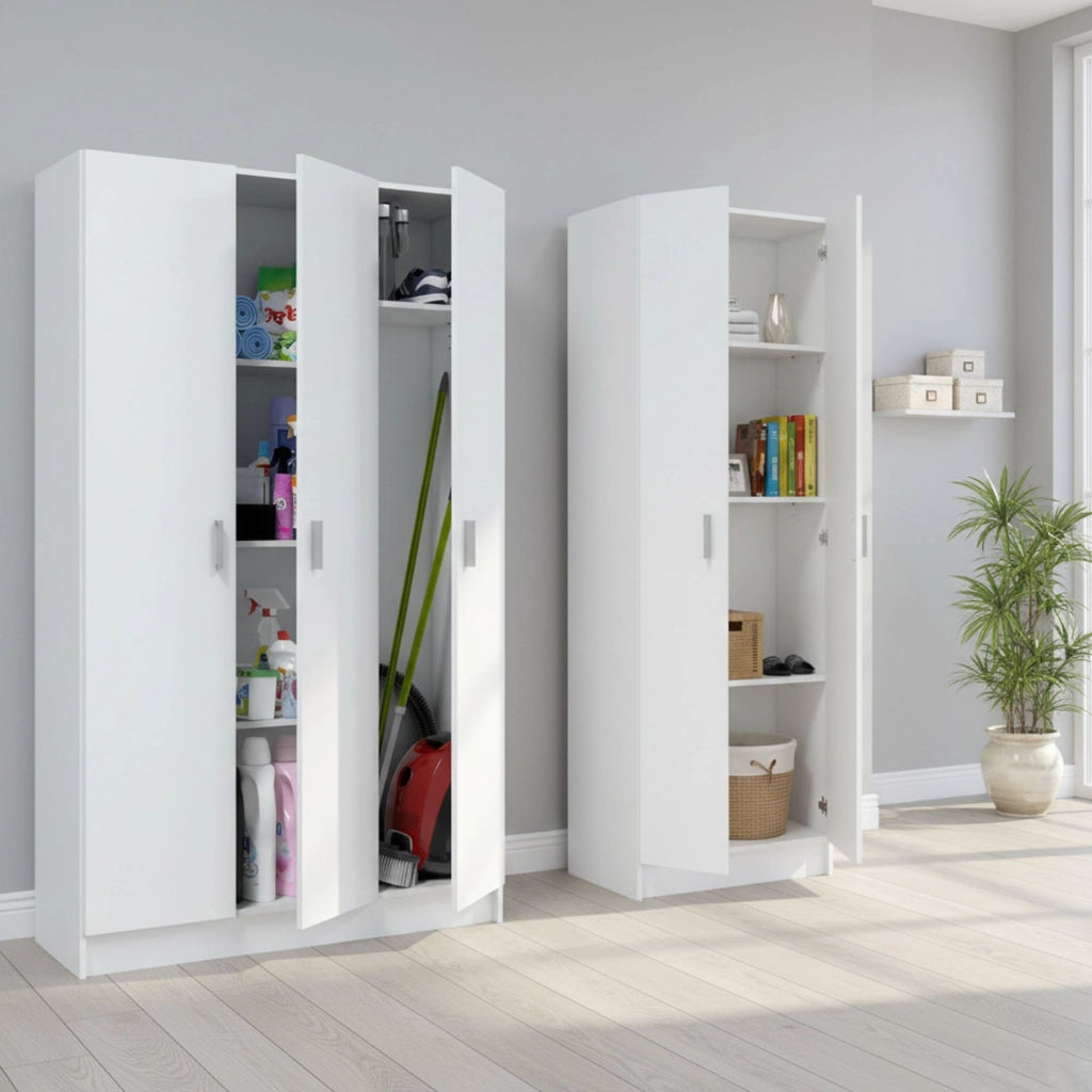 Melegari, Armadio Multiuso Grande Modulabile, 168x180h cm Bianco