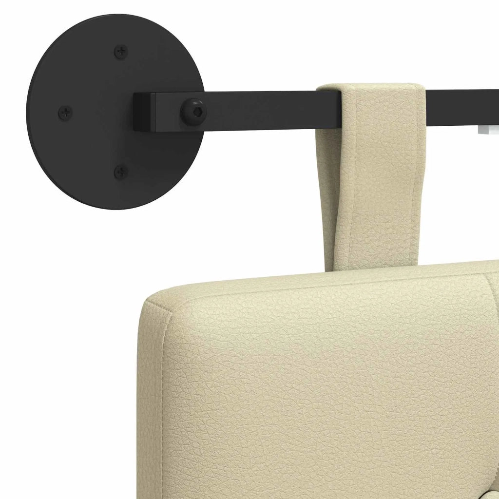 Testiera sospesa Con luce LED Crema Similpelle