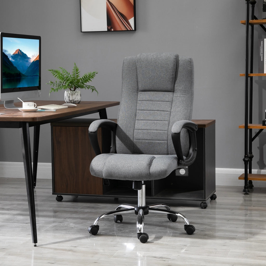 Sedia da ufficio presidenziale ergonomica basculante e imbottita ¨C zephmum ¨C nera, 62x76x110-119cm
