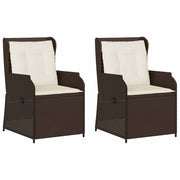 Panchina da Giardino | Panca da Giardino 2 pz Marrone polyrattan