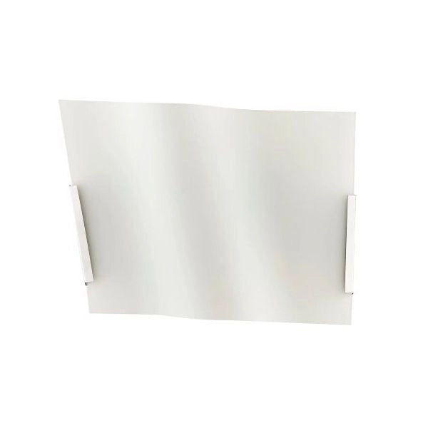 APPLIQUE DA PARETE IN VETRO SATINATO BIANCO 1XE27 ONDA FAN EUROPE