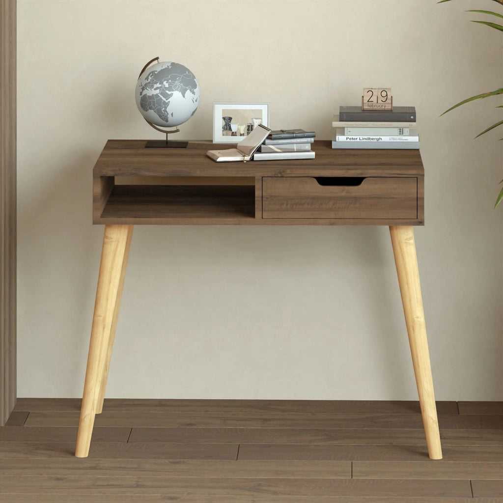 Santerno, Consolle un Vano, 90x60x80h cm Marrone Noce