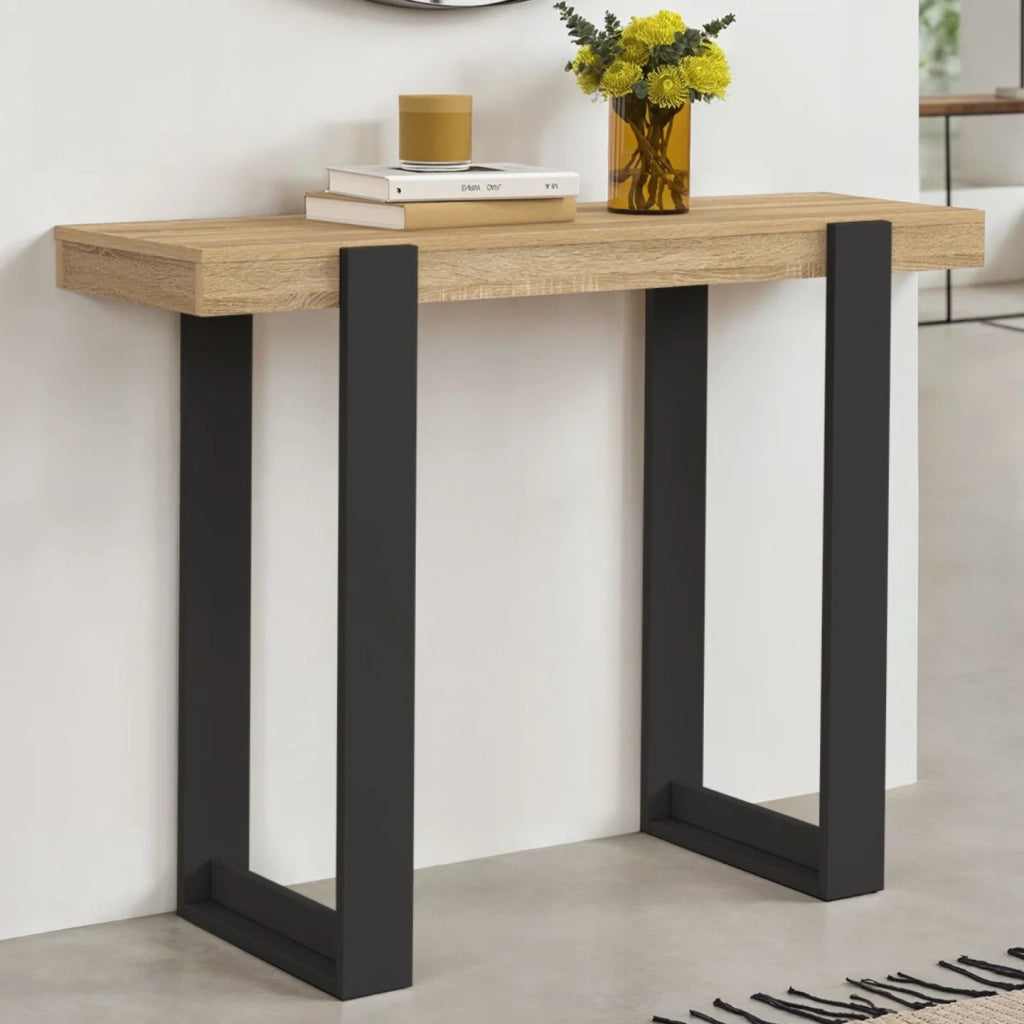 IDMarket - Consolle PHOENIX legno e nera