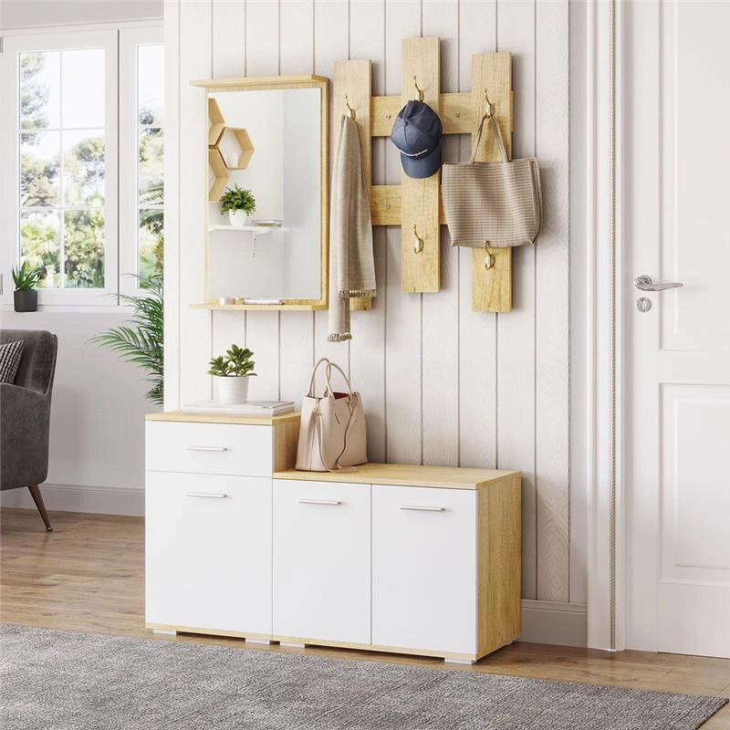 SET PER INGRESSO 3IN1 CON APPENDIABITI A MURO SPECCHIO E SCARPIERA